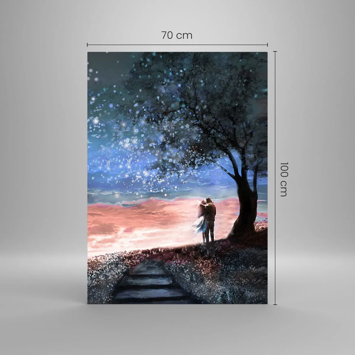 Quadro em vidro - Espetáculo estrelado - 70x100 cm