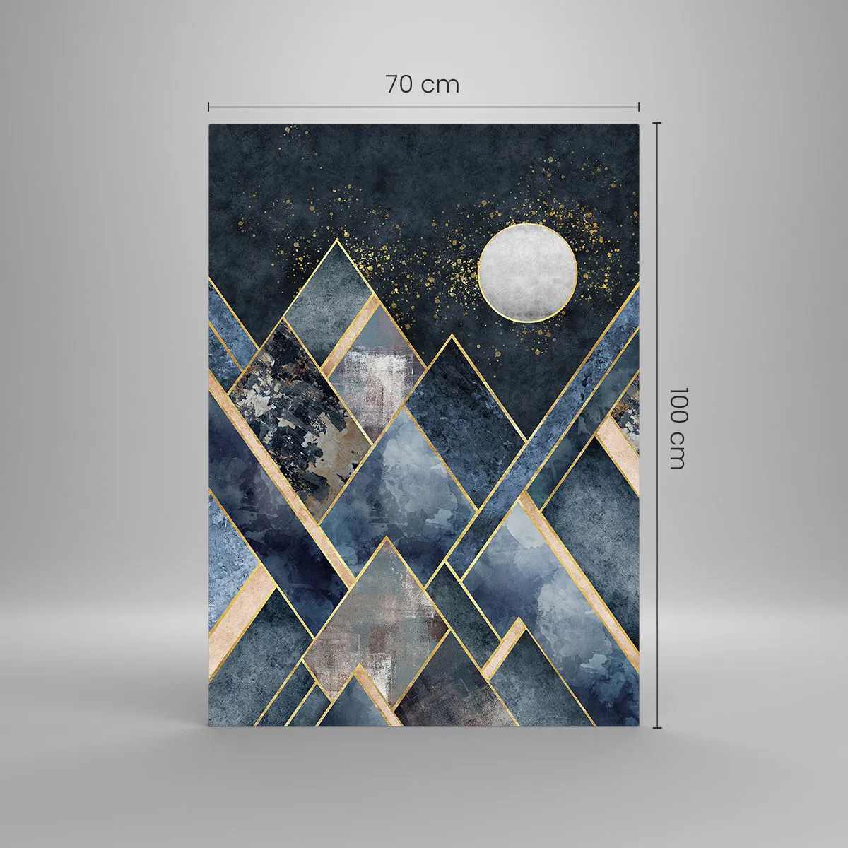 Tablou pe sticlă - Peisaj geometric - 70x100 cm