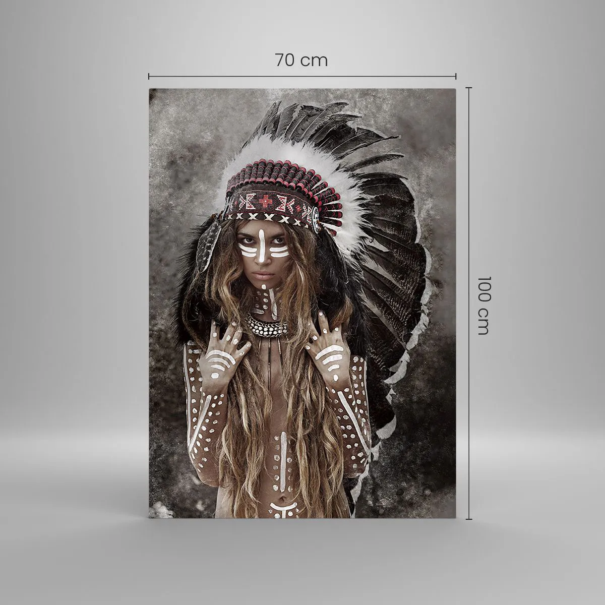 Impression sur verre - Image sur verre - Secret de la force de la tribu - 70x100 cm