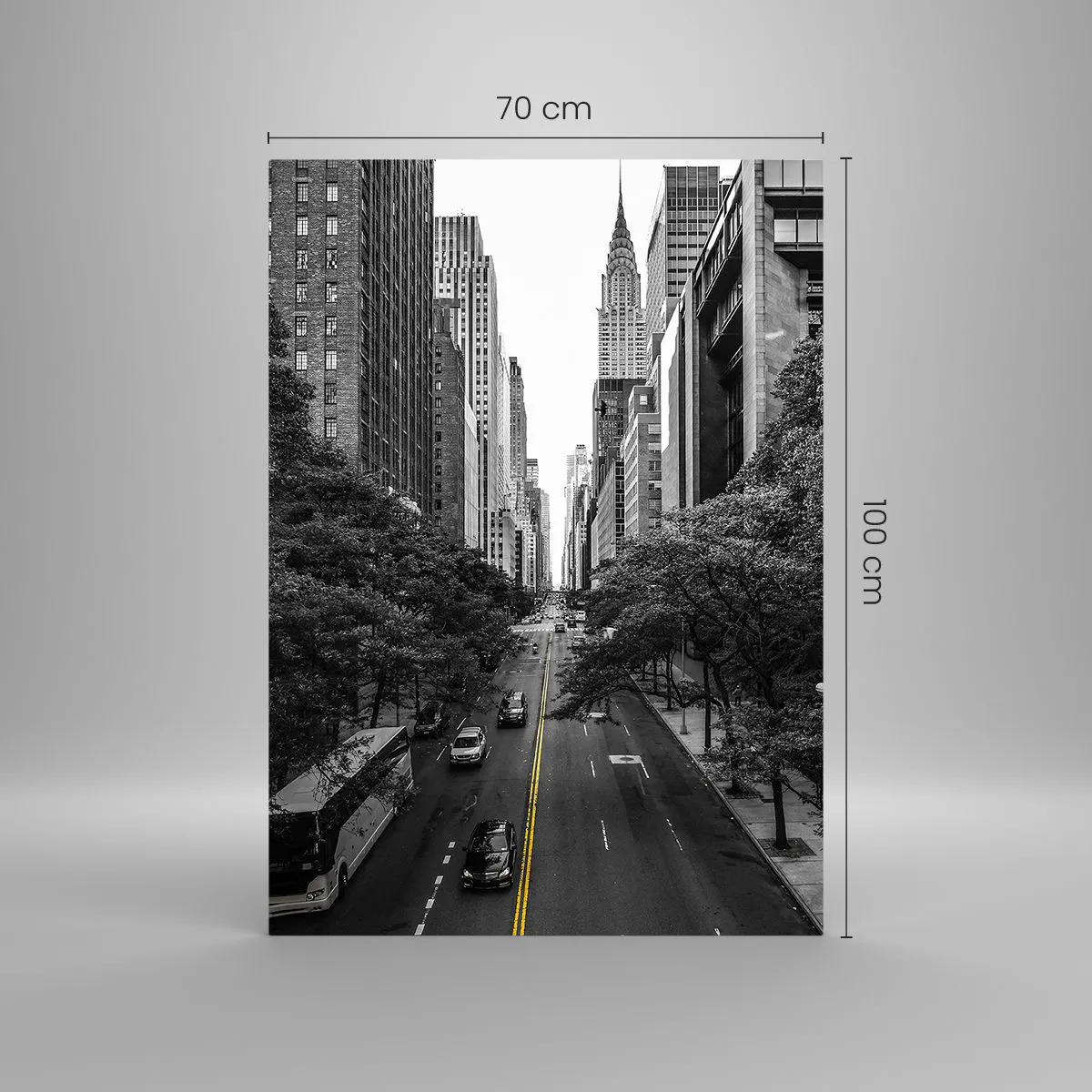 Obraz na skle - Newyorské ráno - 70x100 cm