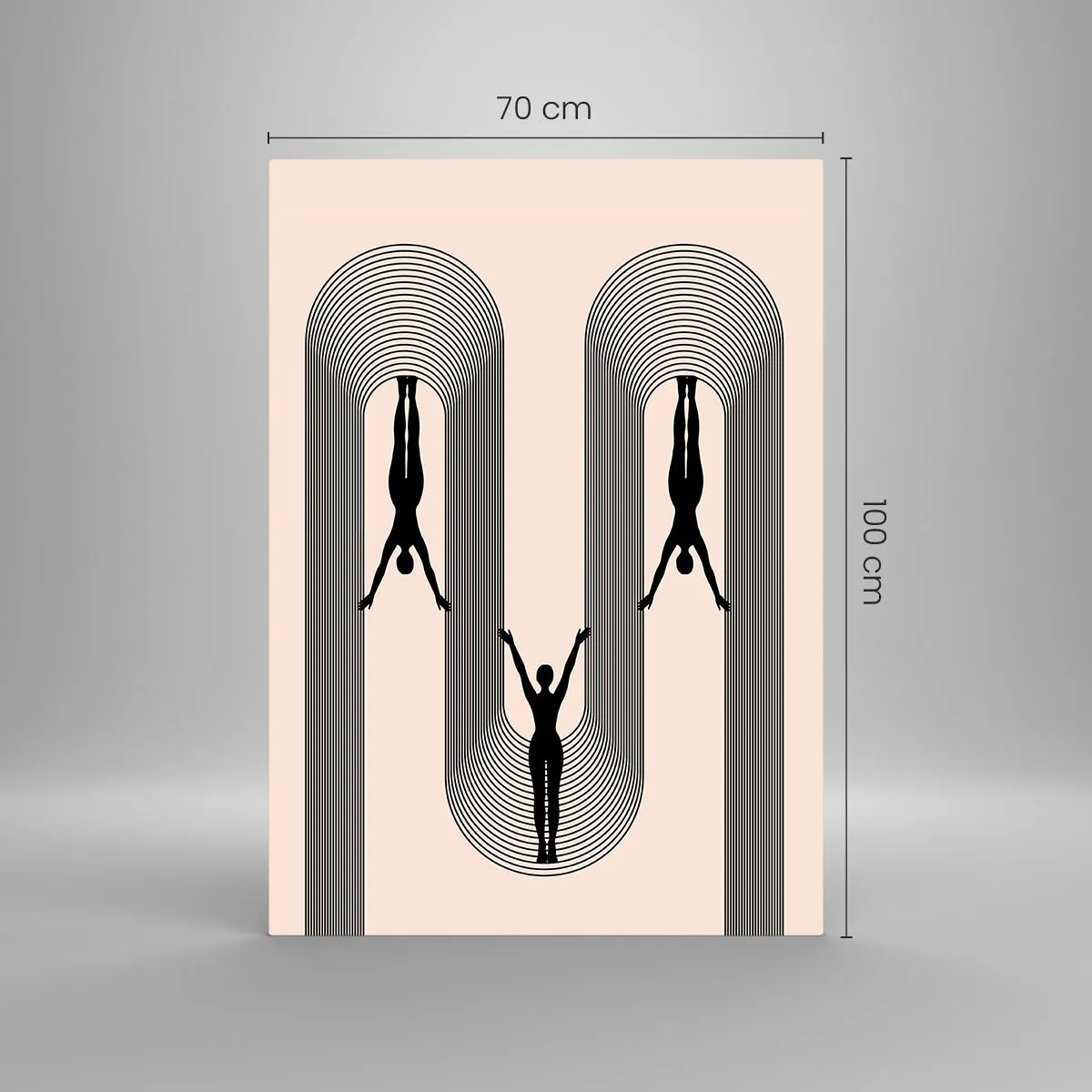 Glass picture - Upside Down - 70x100 cm