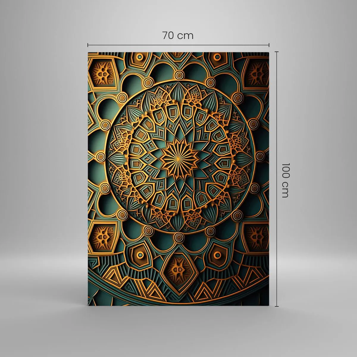 Quadro em vidro - Em uma atmosfera árabe - 70x100 cm