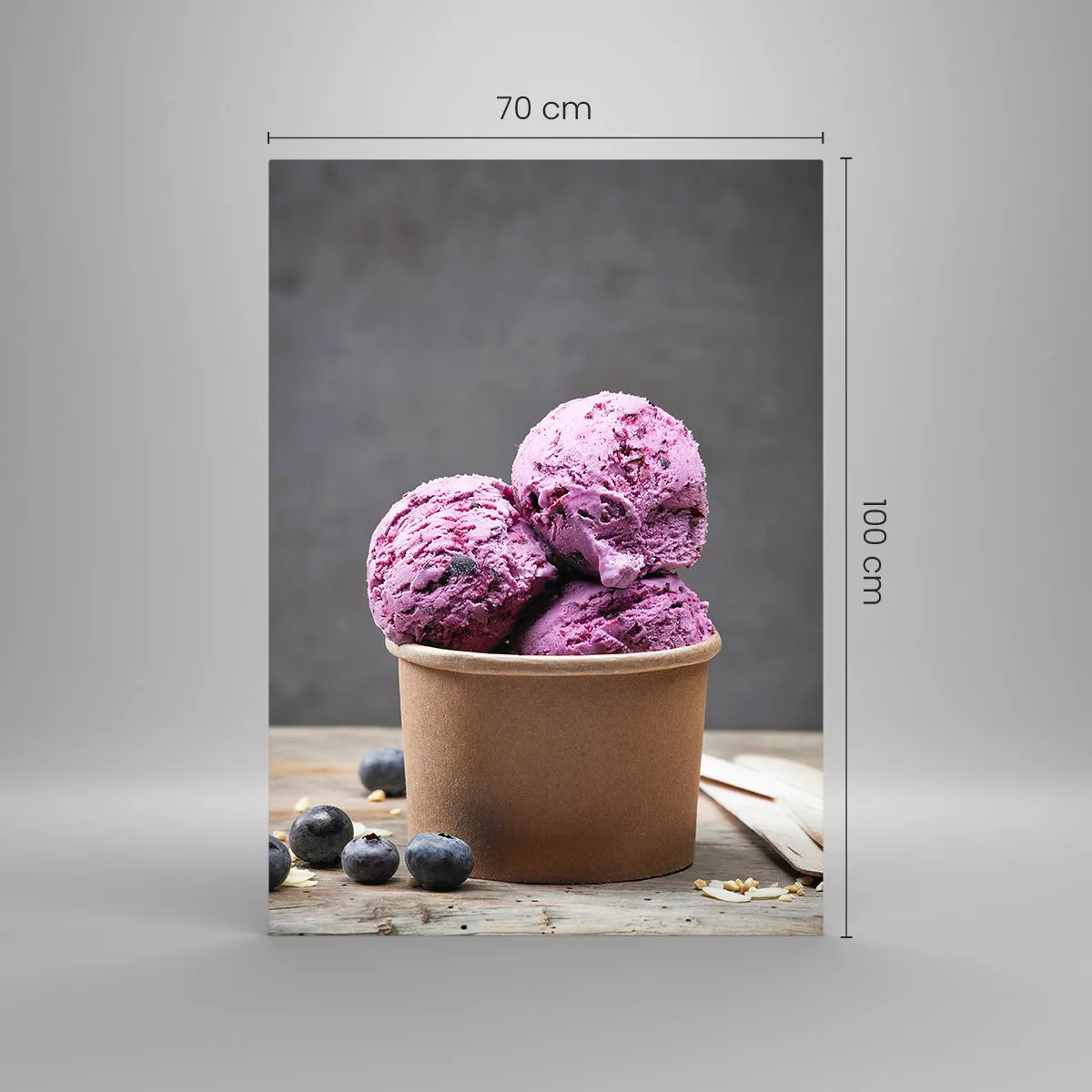 Glasbild - Bild auf glas - Süße und Kälte - 70x100 cm