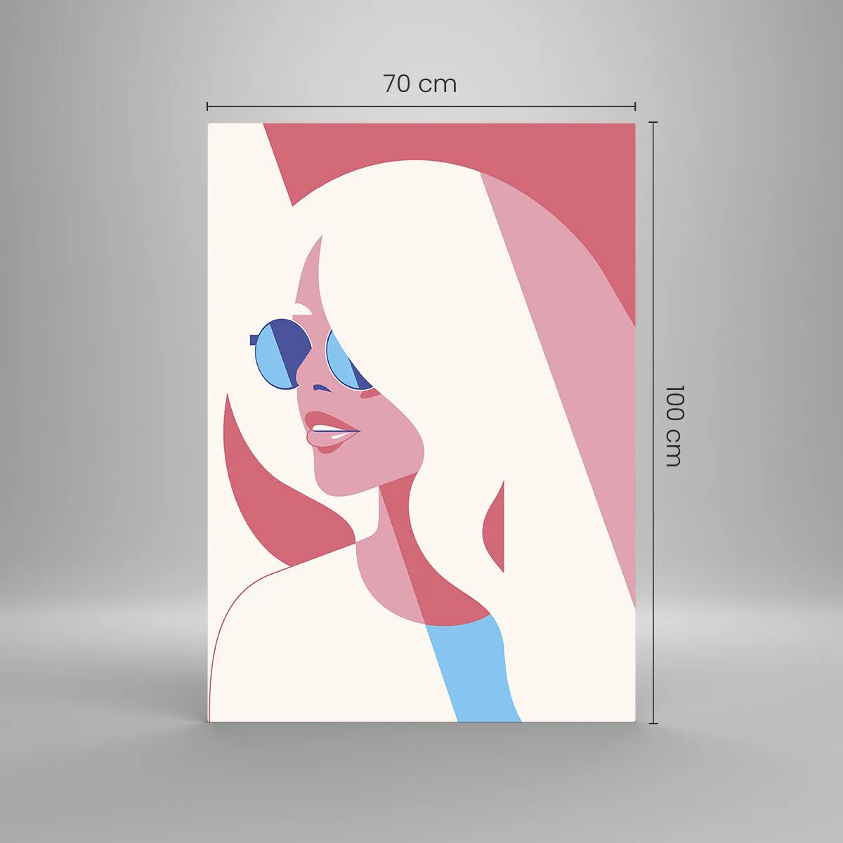 Glass picture - She Was a Blonde Girl… - 70x100 cm