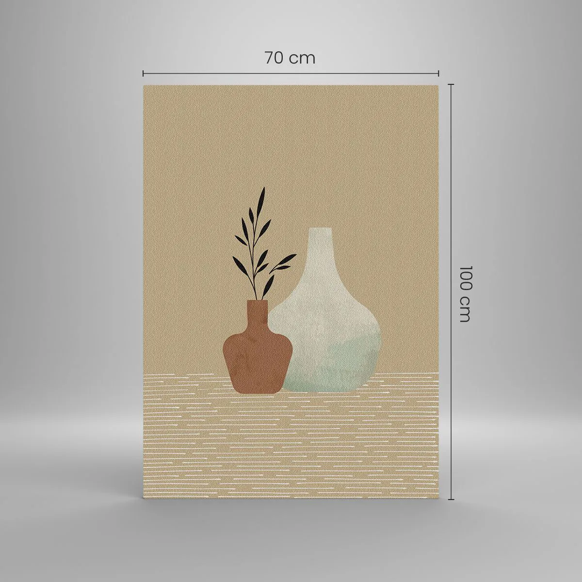 Schilderen op glas - De vaas en zijn idee - 70x100 cm