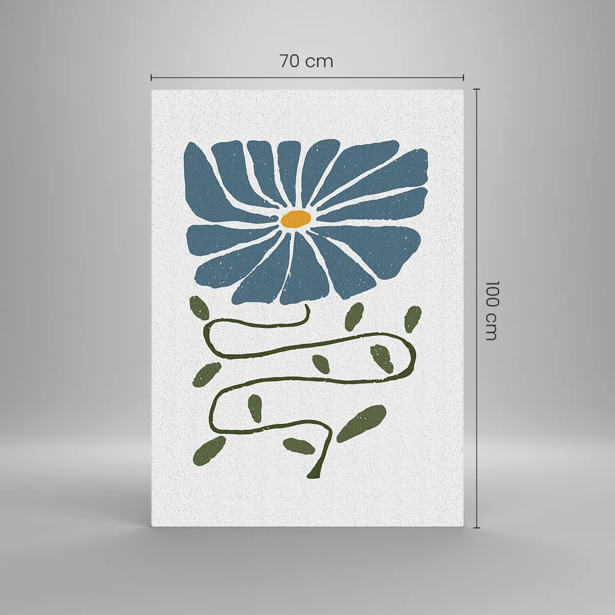 Impression sur verre - Image sur verre - Une branche à une fleur - 70x100 cm