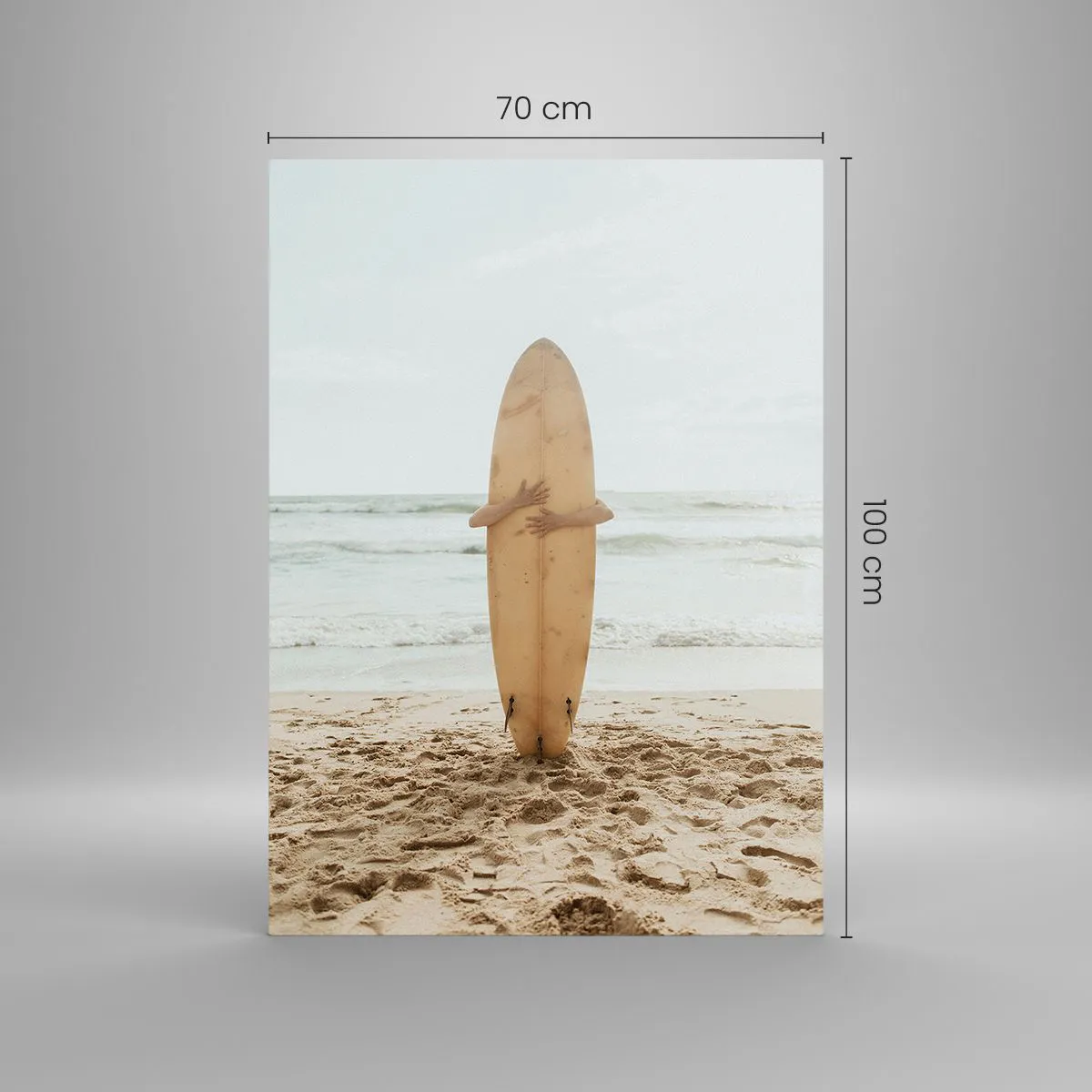 Tablou pe sticlă - Din dragoste pentru valuri - 70x100 cm