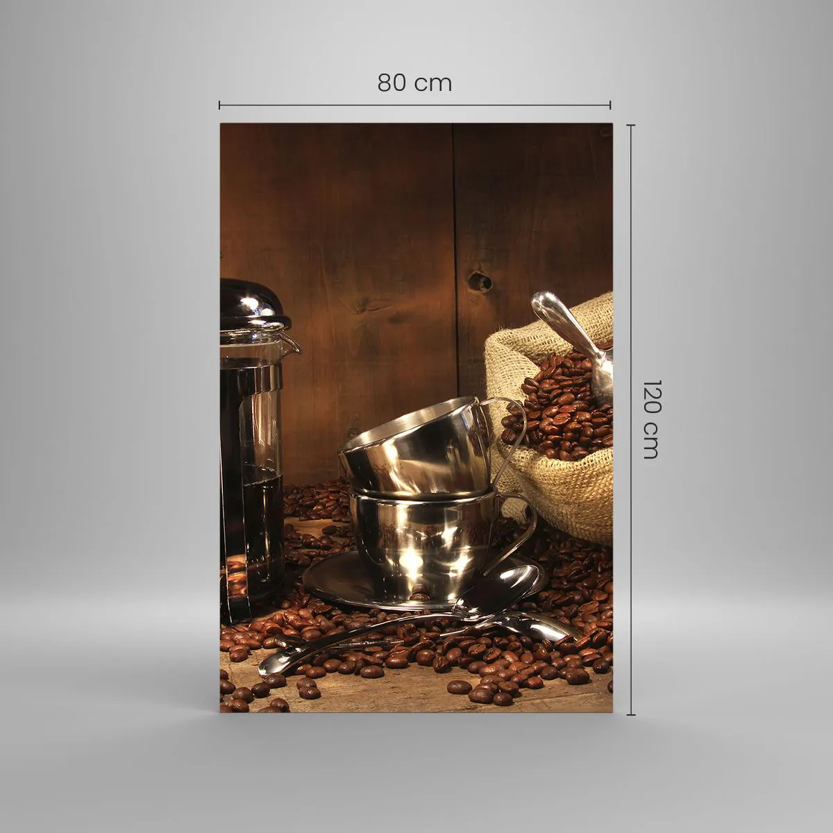 Obraz na skle - Kouzlo kávy - aroma a chuť - 80x120 cm