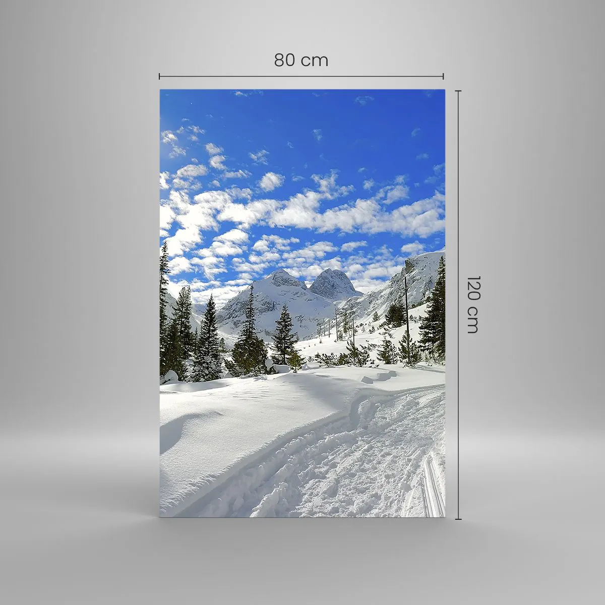 Üveg kép - A hóban és a napon - 80x120 cm