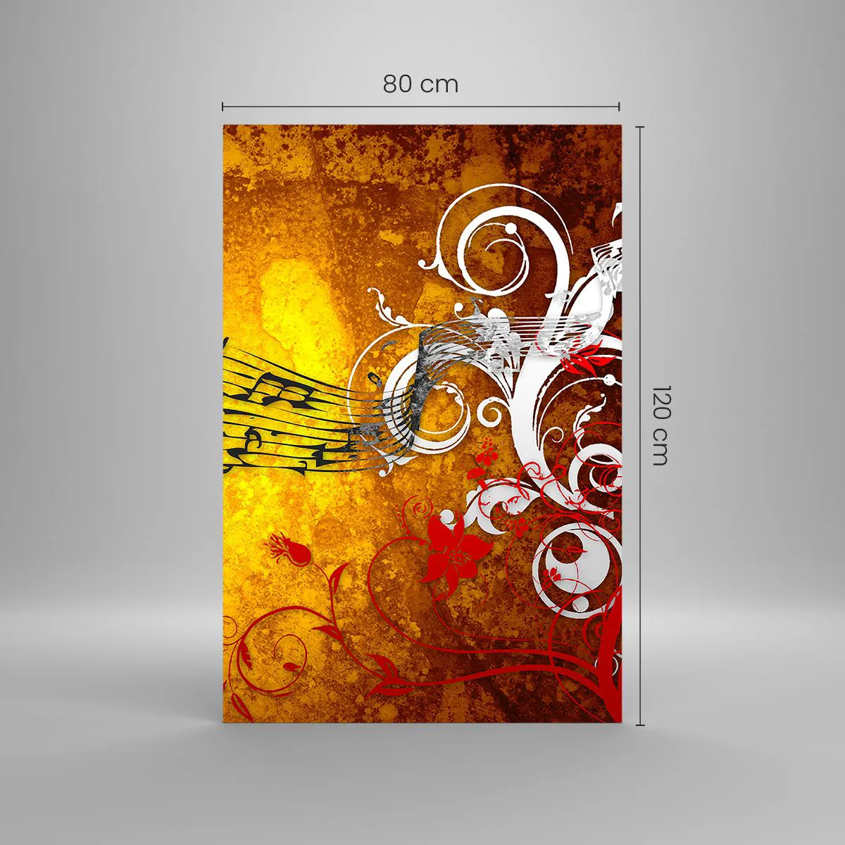 Obraz na skle - Nech znie hudba - 80x120 cm