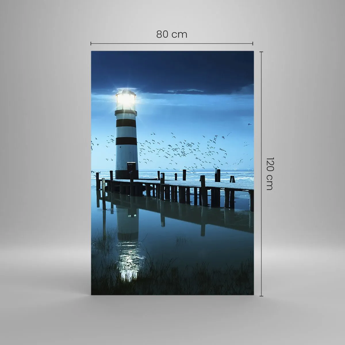 Tablou pe sticlă - Și nu ți-e frică de întuneric - 80x120 cm