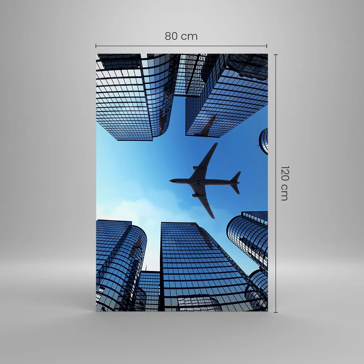 Schilderen op glas - Het uitzicht vanuit het glazen ravijn - 80x120 cm