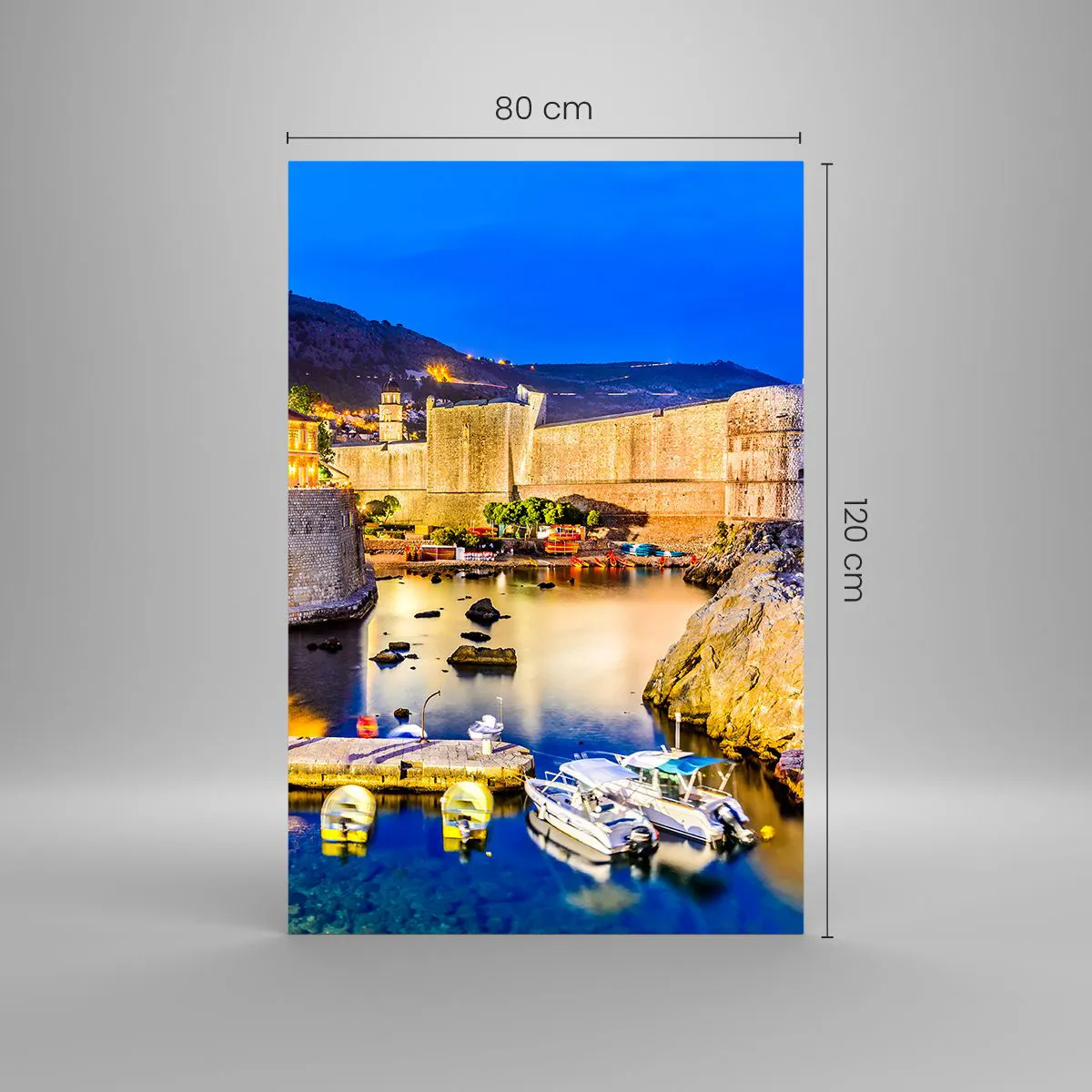 Obraz na skle - Žiarivá noc nad Jadranom - 80x120 cm