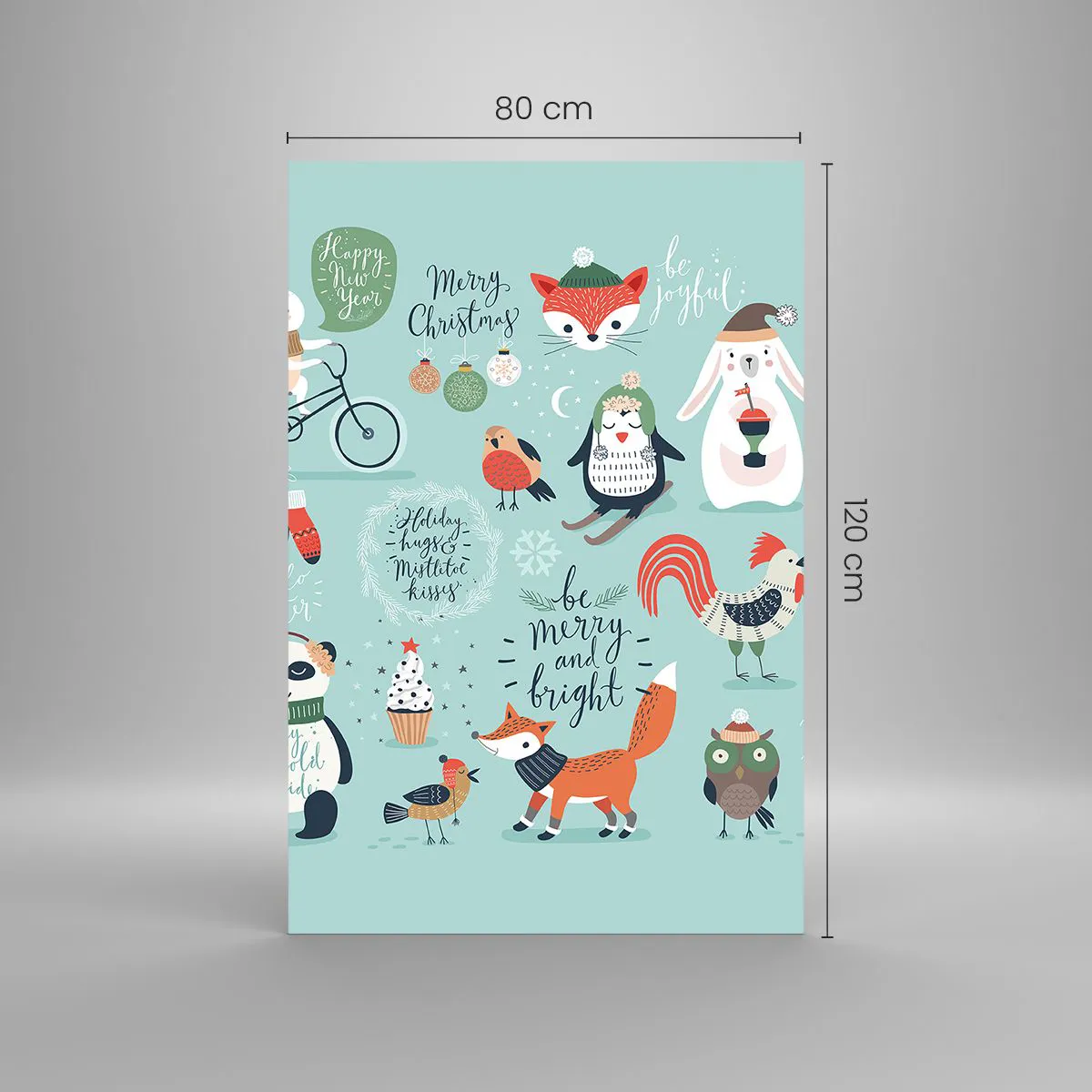 Glass picture - Let Christmas Last Forever! - 80x120 cm