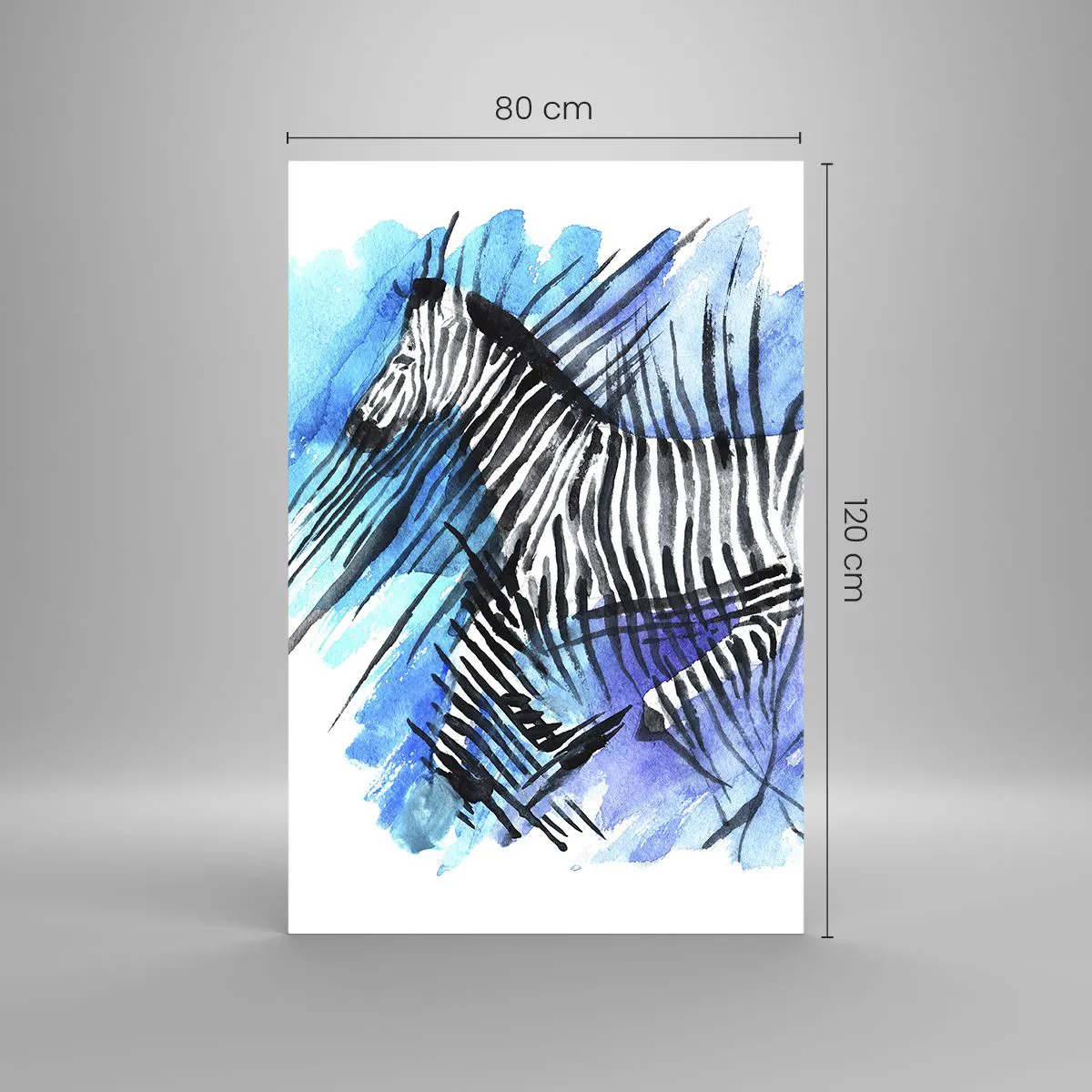 Tablou pe sticlă - Ascunsă în dungi - 80x120 cm