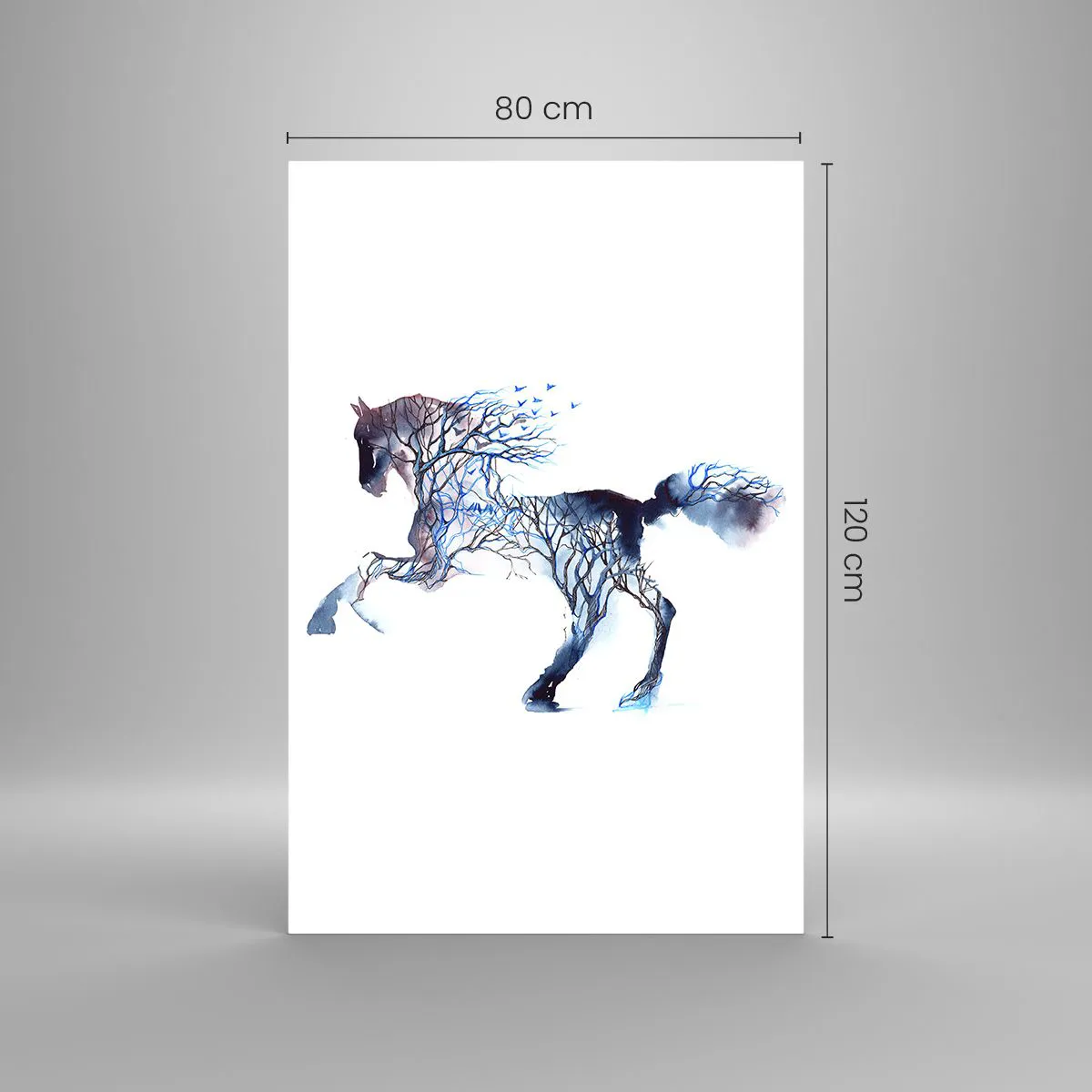 Schilderen op glas - En alsof het bos was verplaatst - 80x120 cm