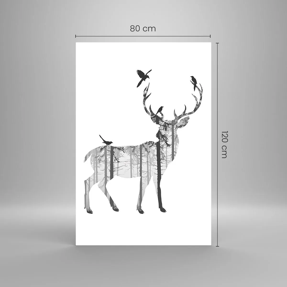 Billede på glas - Skovens gode ånd - 80x120 cm