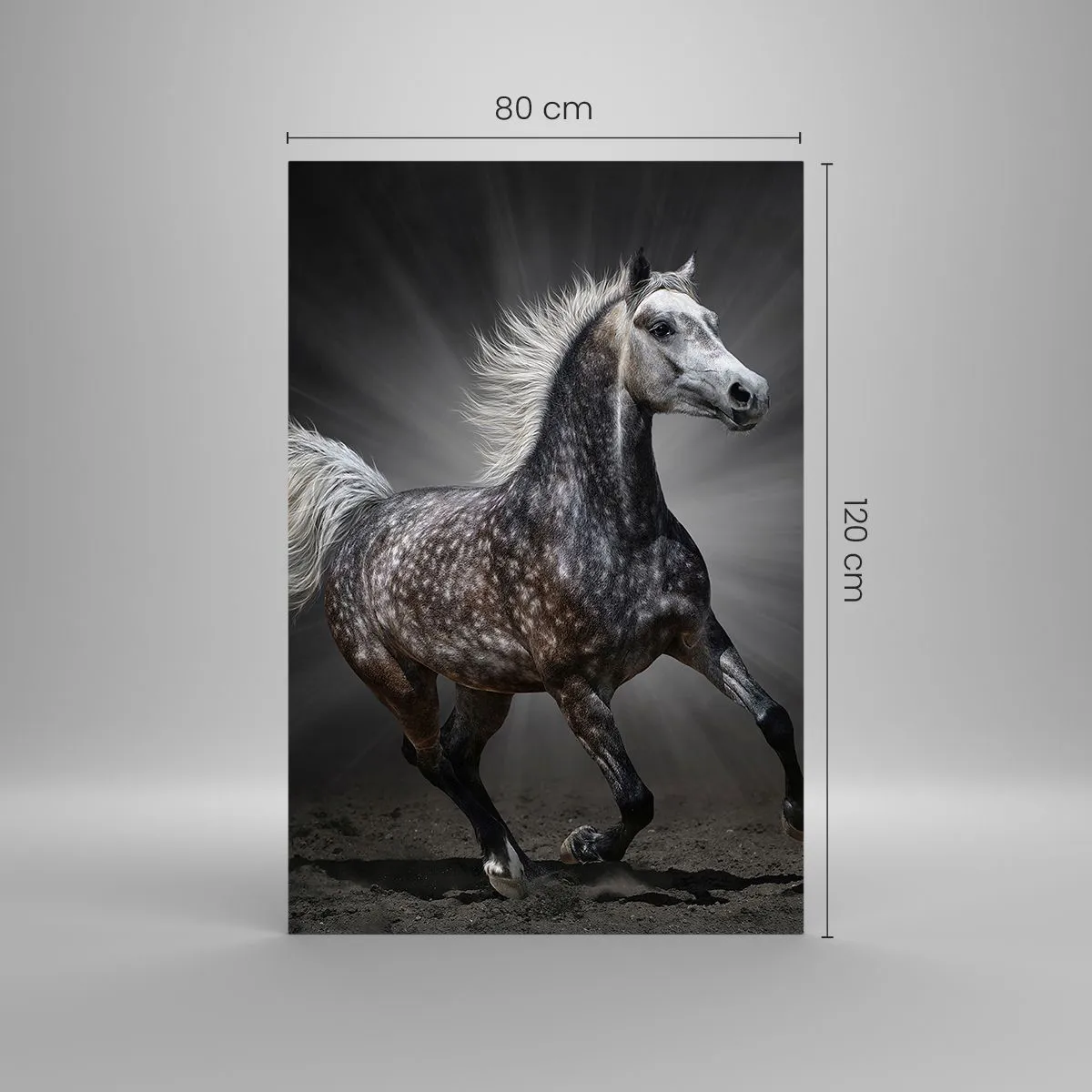 Schilderen op glas - Grijs is mooi - 80x120 cm