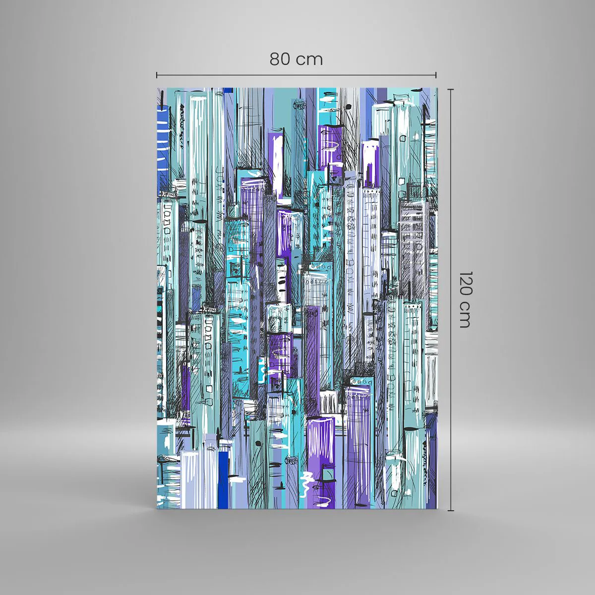 Glass picture - Blue as the Sky - 80x120 cm