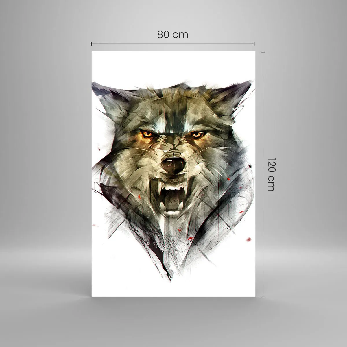 Üveg kép - Egy lépést sem! - 80x120 cm