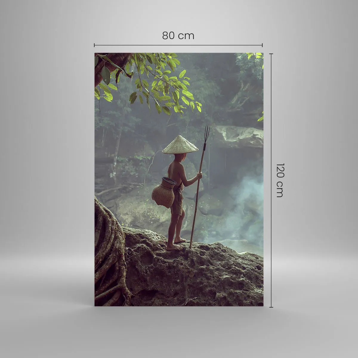 Obraz na skle - Spřátelený s přírodou - 80x120 cm