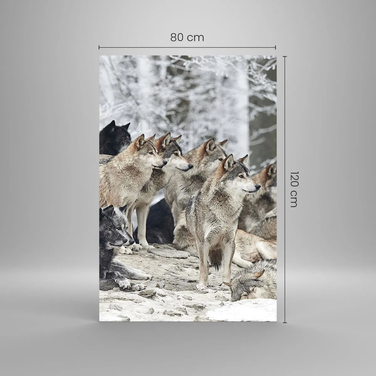 Billede på glas - Familie og venner - 80x120 cm