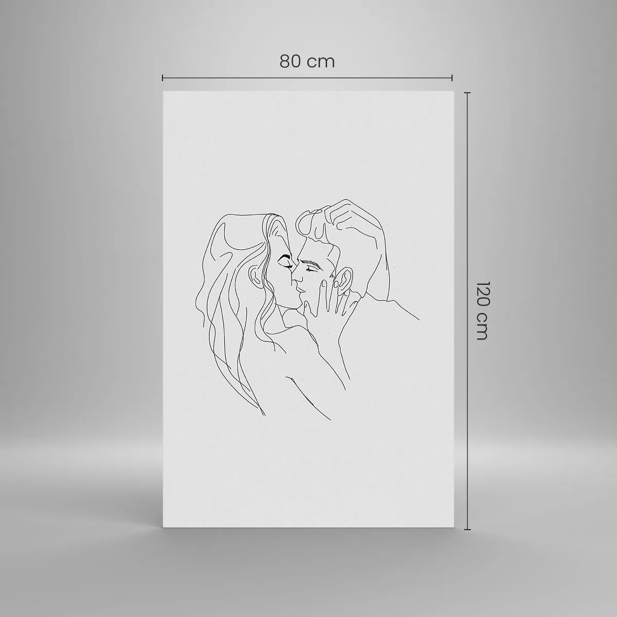 Tablou pe sticlă - Cu aceeași linie - 80x120 cm