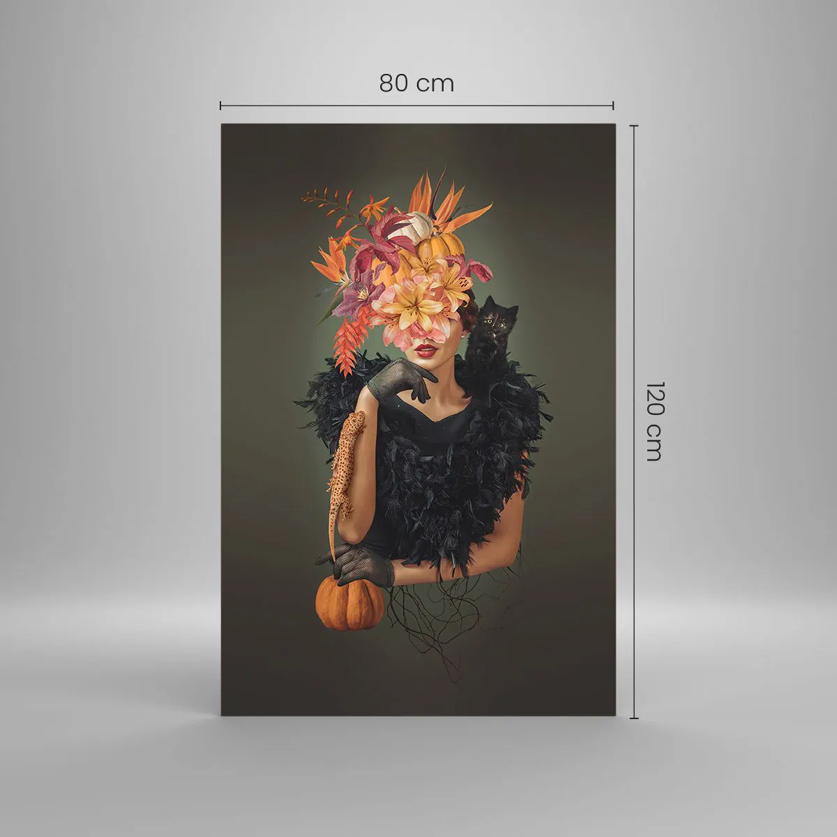 Obraz na skle - Kouzlo čarodějnice - 80x120 cm