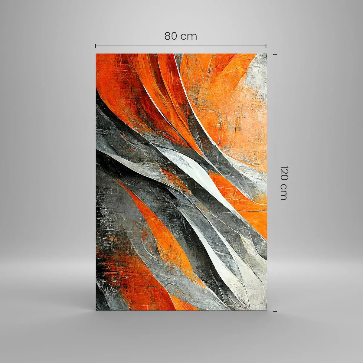 Glastavla - Bild på glas - Värme och kyla - 80x120 cm