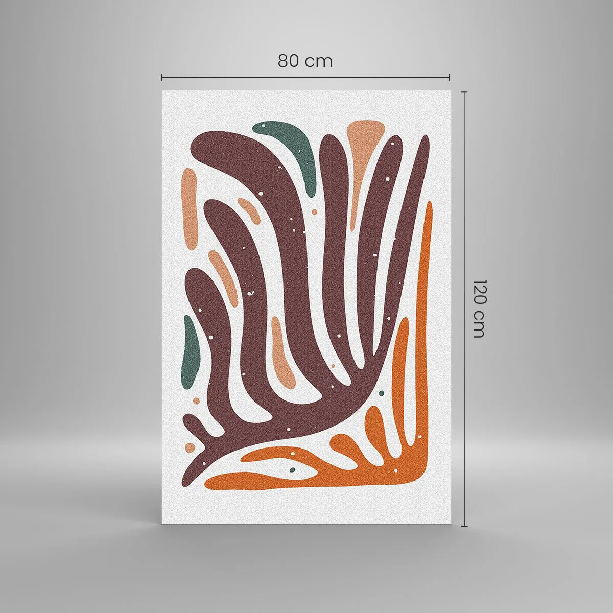 Üveg kép - Sugárzó organikus kompozíció - 80x120 cm