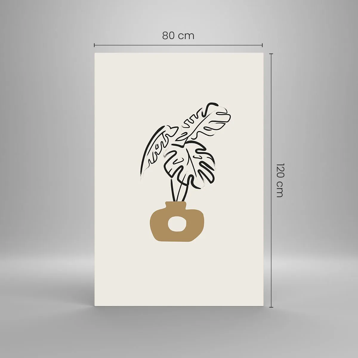 Impression sur verre - Image sur verre - Monstera – décoration de la maison - 80x120 cm