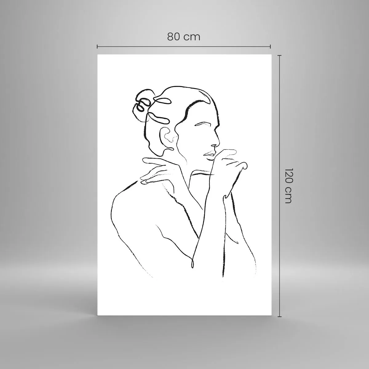 Üveg kép - Akt: érzéki misztérium - 80x120 cm