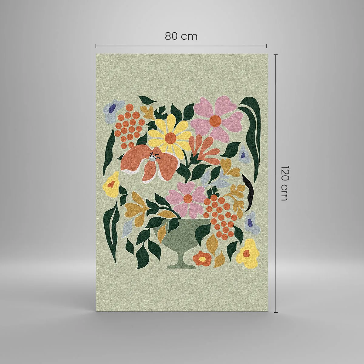 Impression sur verre - Image sur verre - Un bouquet plein de vie - 80x120 cm