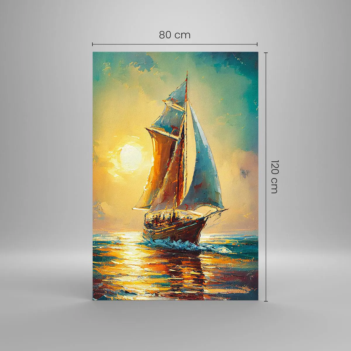 Glass picture - Under Full Sails - 80x120 cm