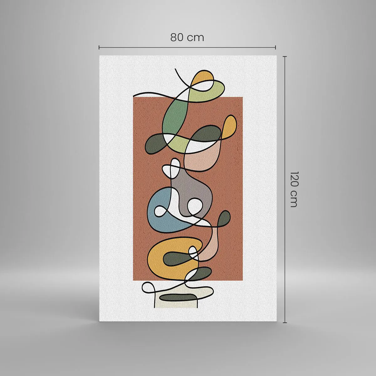 Schilderen op glas - Abstractie: kleurrijke dans - 80x120 cm