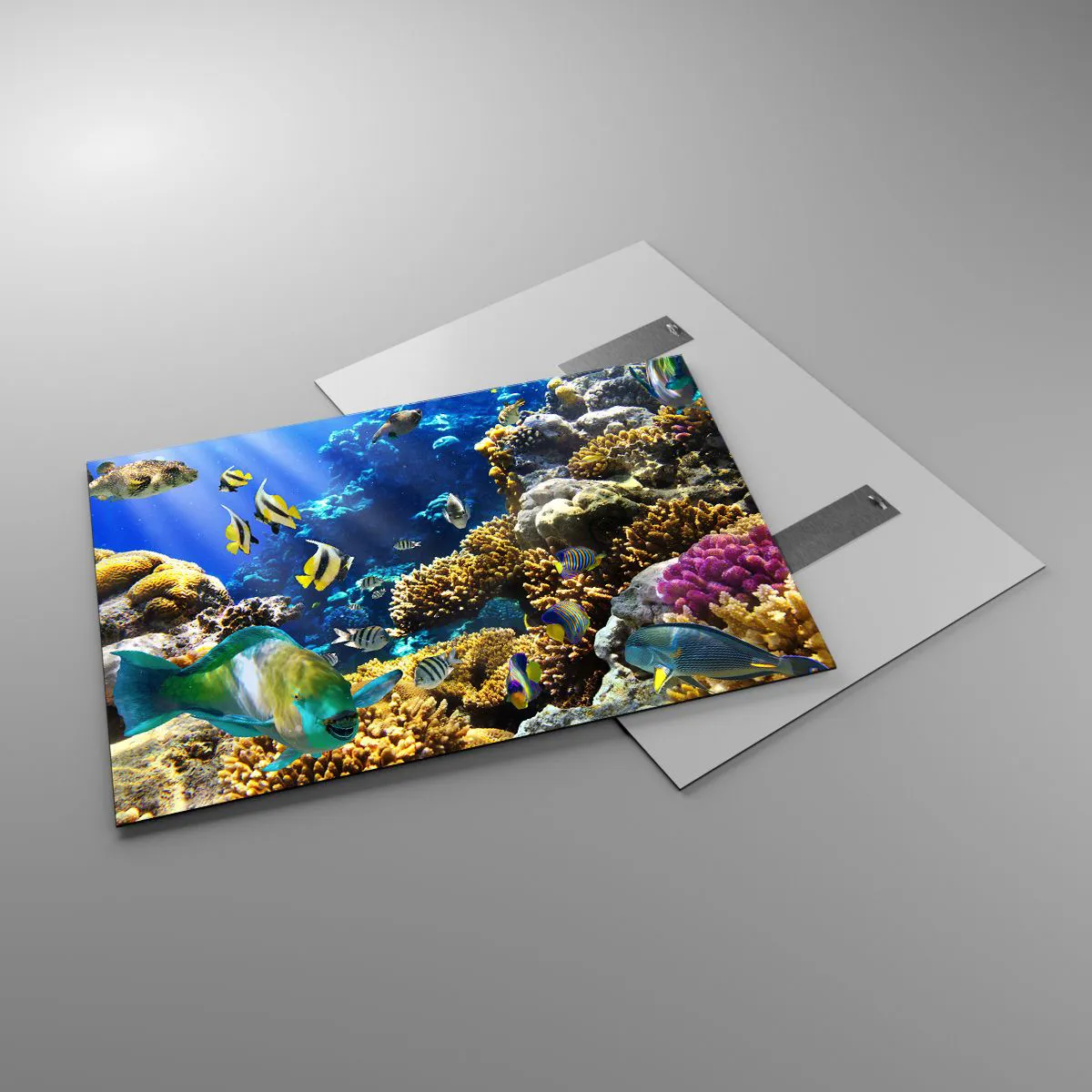 Glass picture - Big Traffic to Holiday Destination - 100x70 cm