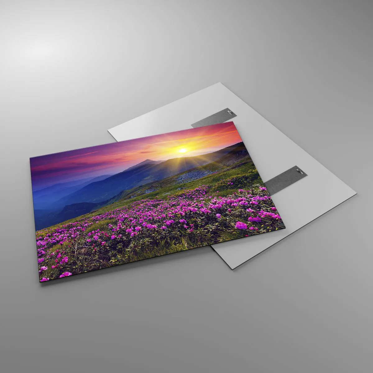 Tablou pe sticlă - ... Și peste tot în jur se simte un miros de jneapăn și parfum de ierburi... - 100x70 cm