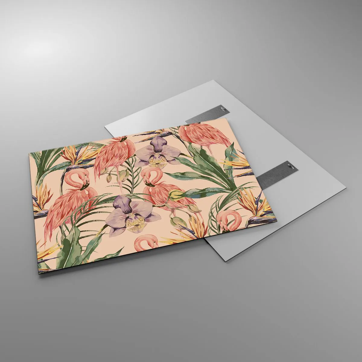 Üveg kép - Rózsaszín balett a virágokban - 100x70 cm