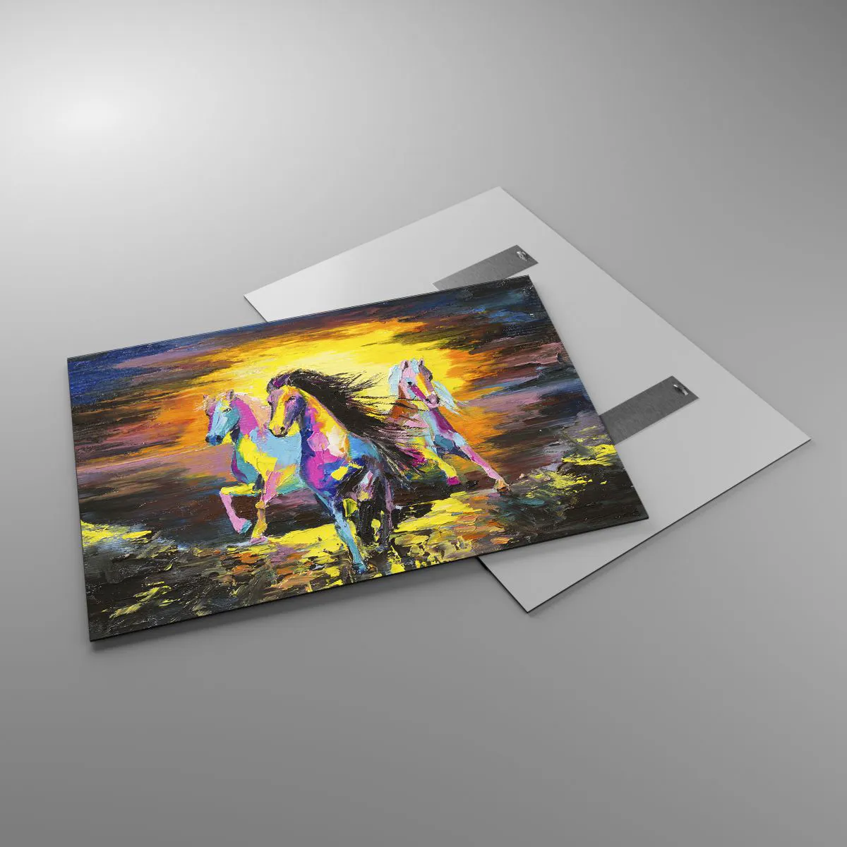 Obraz na skle - Ponorené do dúhy - 100x70 cm