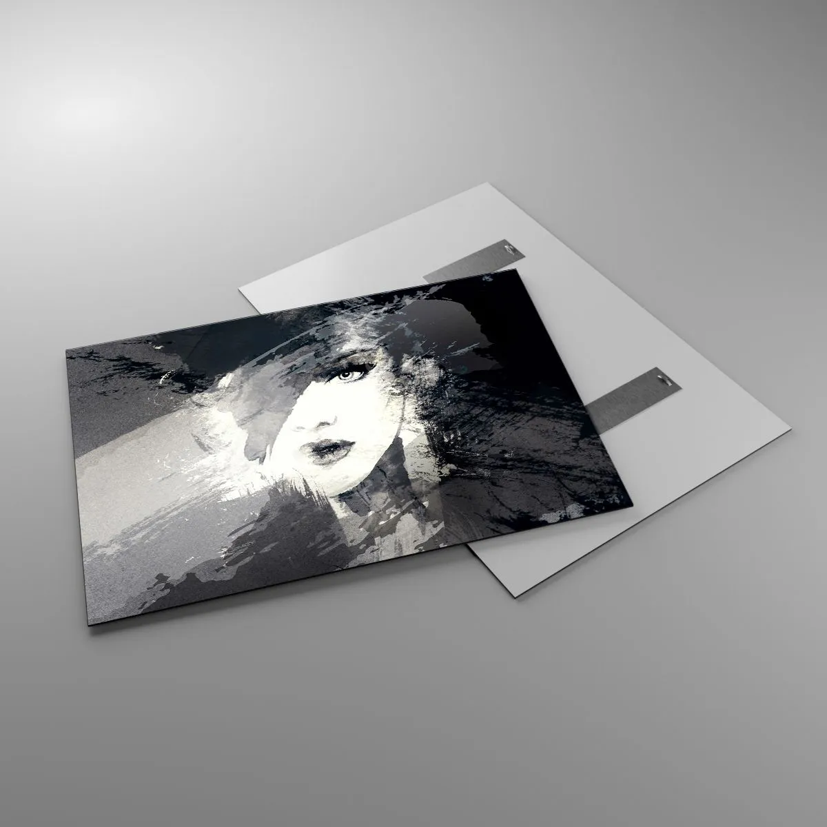 Üveg kép - Szürke fátyol mögül - 100x70 cm