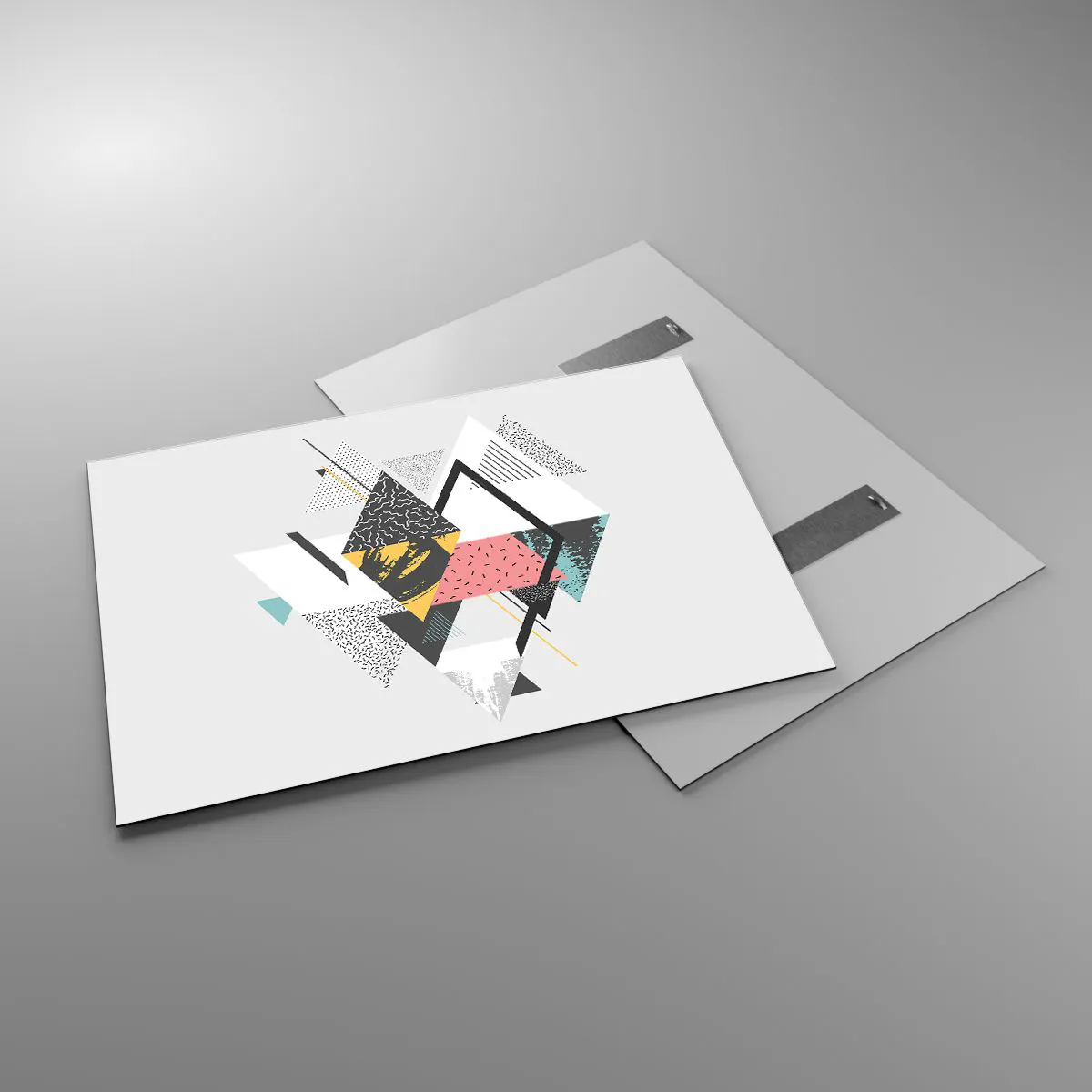 Quadro em vidro - Variações do triângulo e losango - 100x70 cm