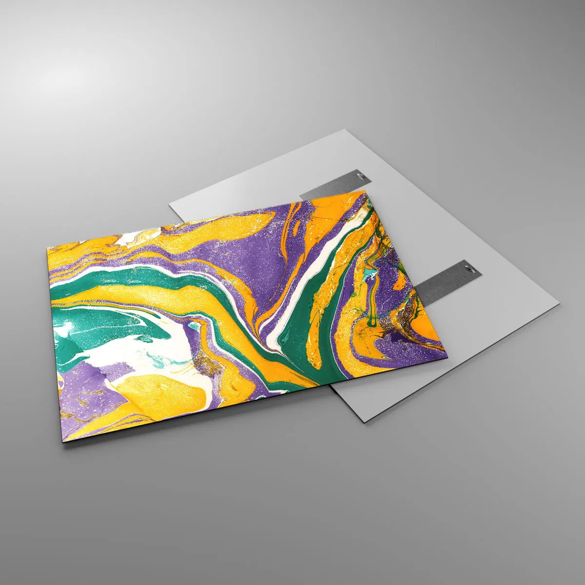 Üveg kép - Színes hullámok - 100x70 cm