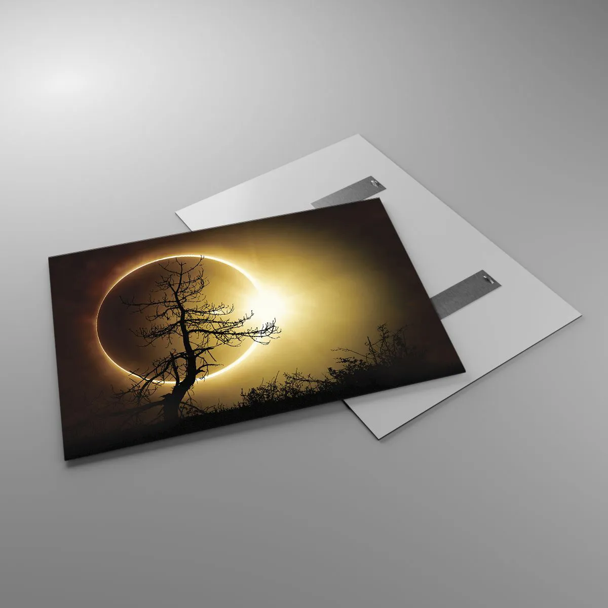 Glastavla - Bild på glas - Total förmörkelse - 100x70 cm