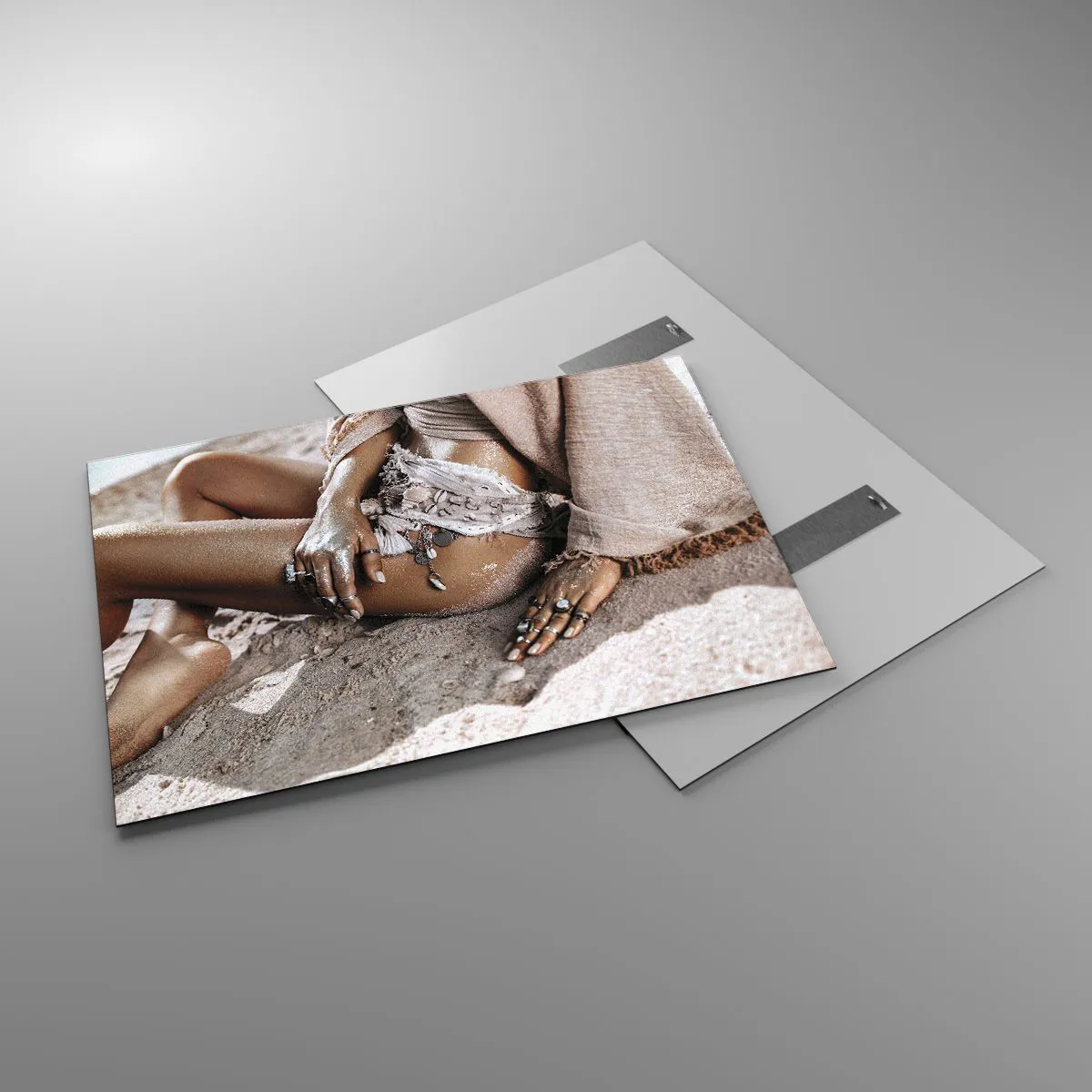 Üveg kép - A hullámok vetettek partra? - 100x70 cm