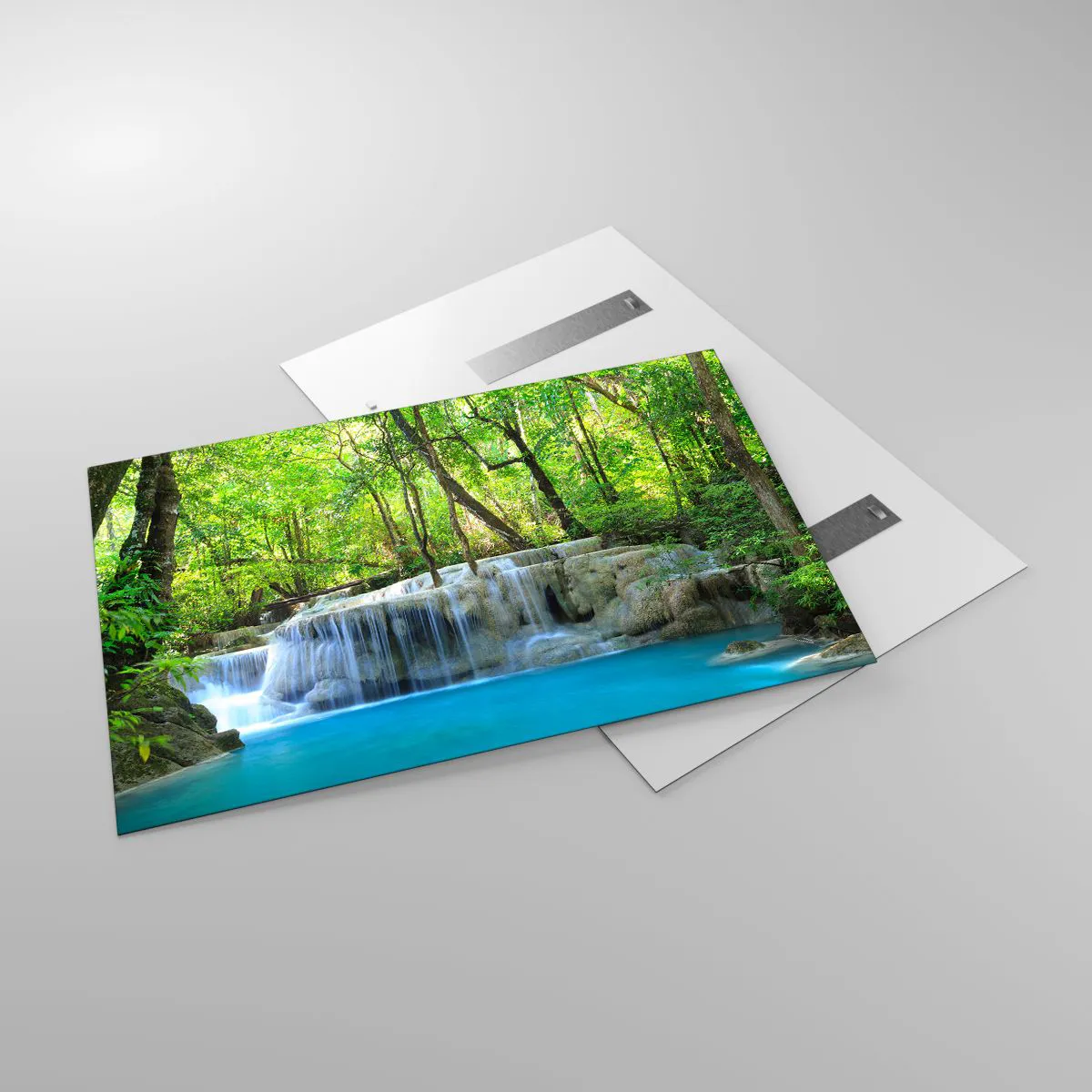 Üveg kép - Türkizbe és zöldbe merülni - 120x80 cm