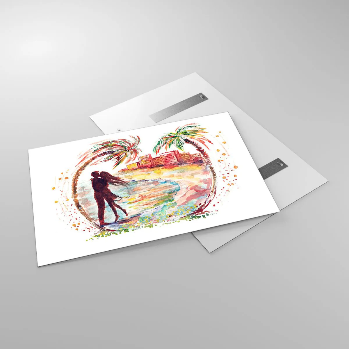 Obraz na skle - Romantické prázdniny - 120x80 cm