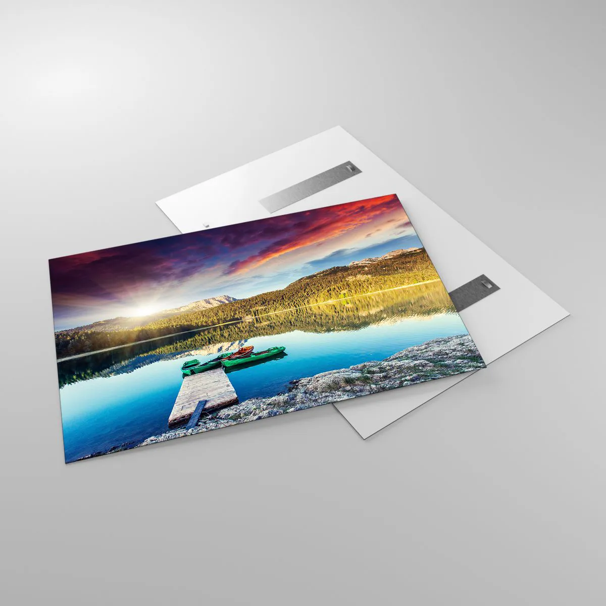 Tablou pe sticlă - Spre o apă netedă ca o oglindă - 120x80 cm