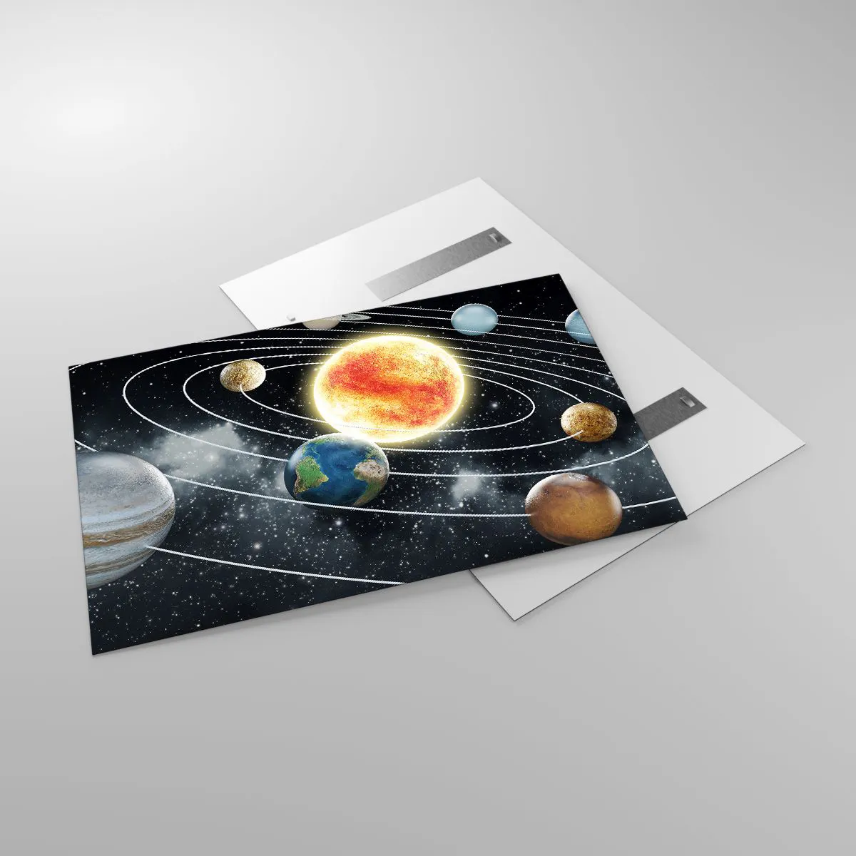 Billede på glas - Kosmisk dans - 120x80 cm