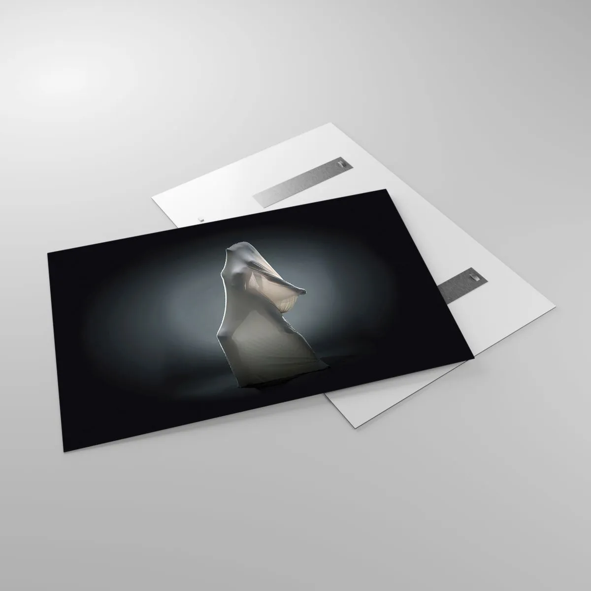 Impression sur verre - Image sur verre - Une silhouette mystérieuse dans la douce lumière - 120x80cm - Une soif secrète - Décoration murale moderne pour le salon et la chambre ARTTOR