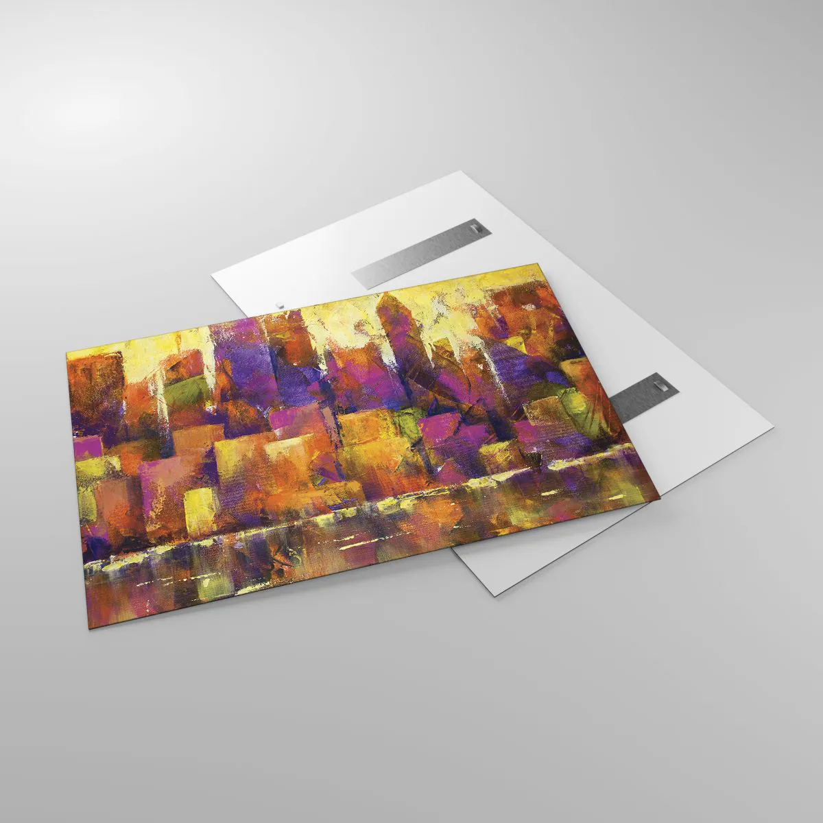 Schilderen op glas - Metropolitan compositie - 120x80 cm